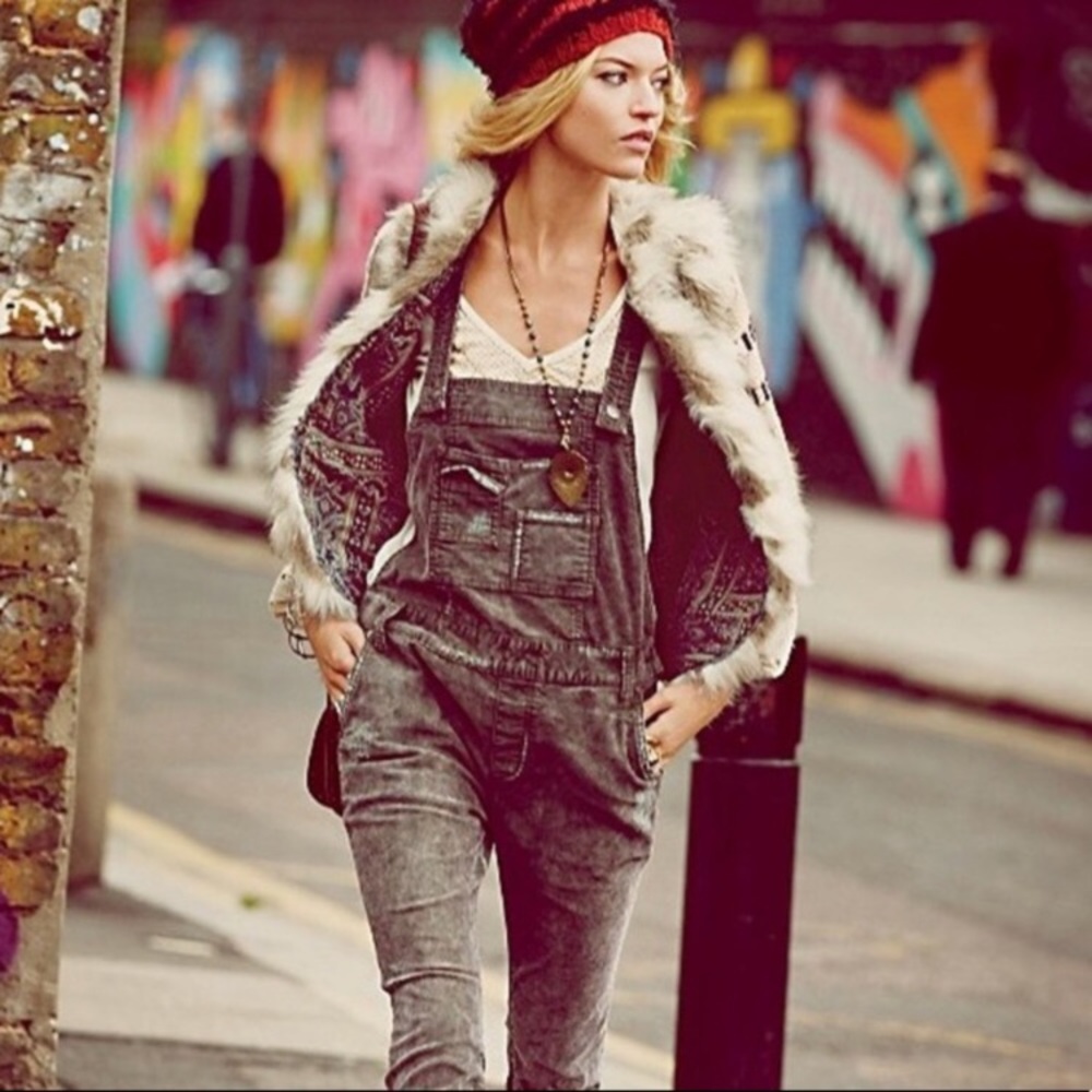 Free People Through the Woods overalls sz 2